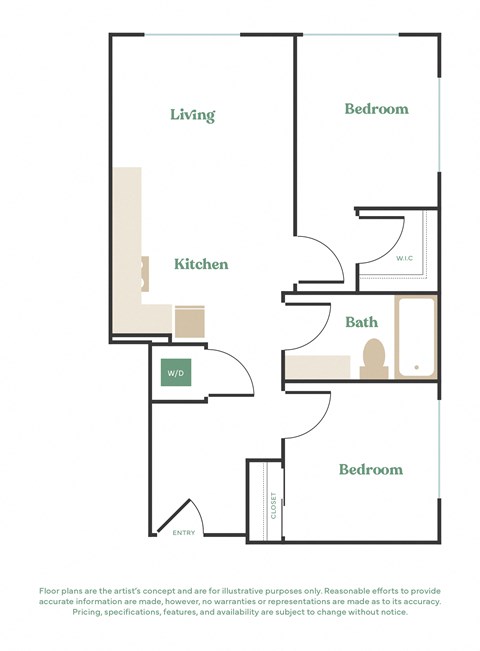 a floor plan of a house with a bedroom and a living room